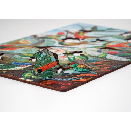 Drewniane puzzle A3 Ernst Haeckel Kolibry 175 el.